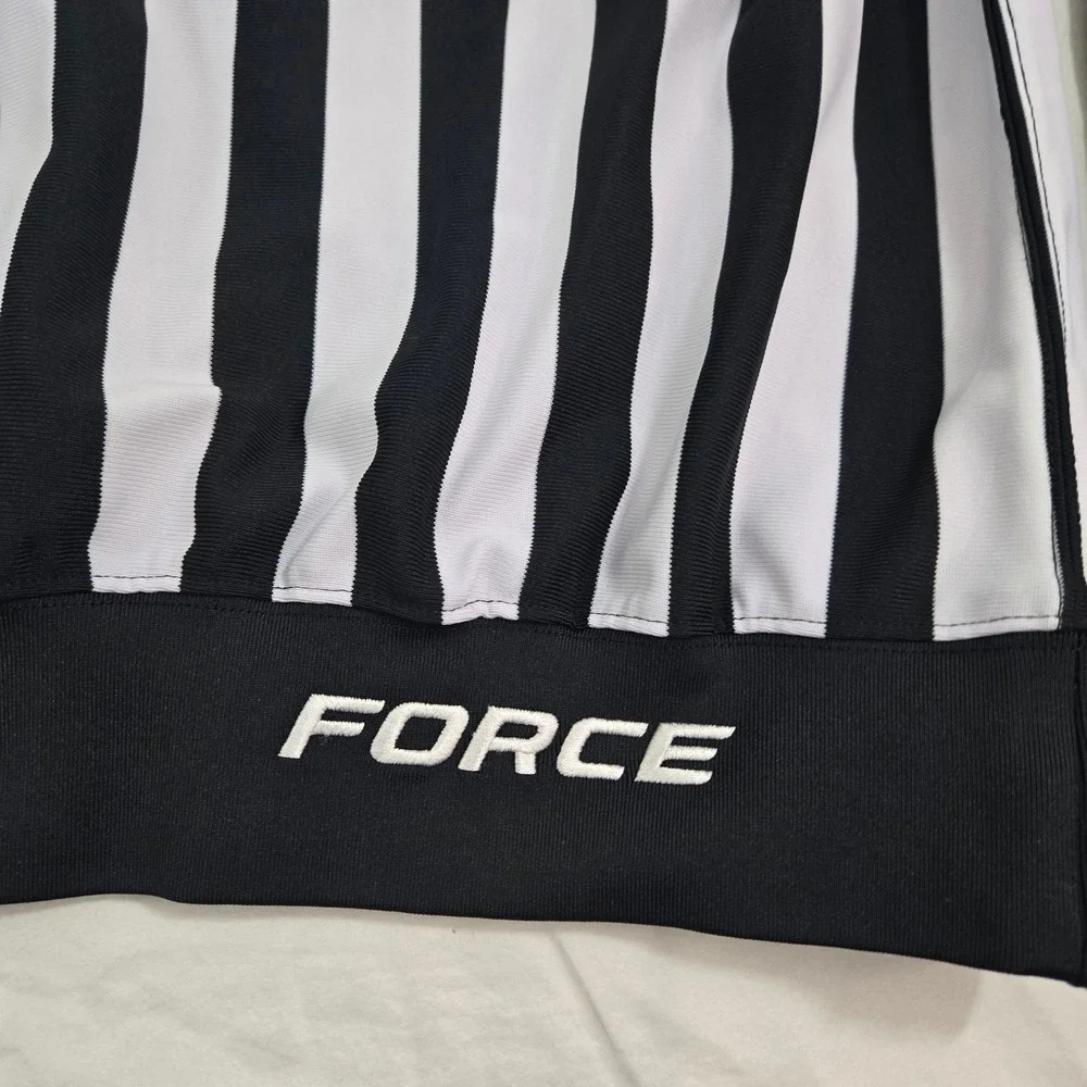 Force Referee Official‎ Shirt Mens L Long Sleeve Hockey Basketball Stripe Zebra